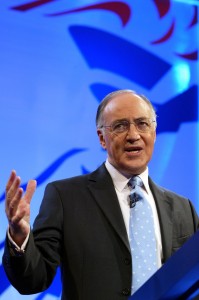 The Leader of the Conservative Party Michael Howard, delivers his speech to the Conservative Party Conference, Bournemouth.